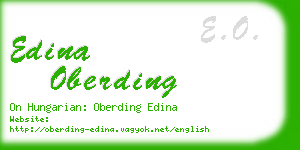 edina oberding business card